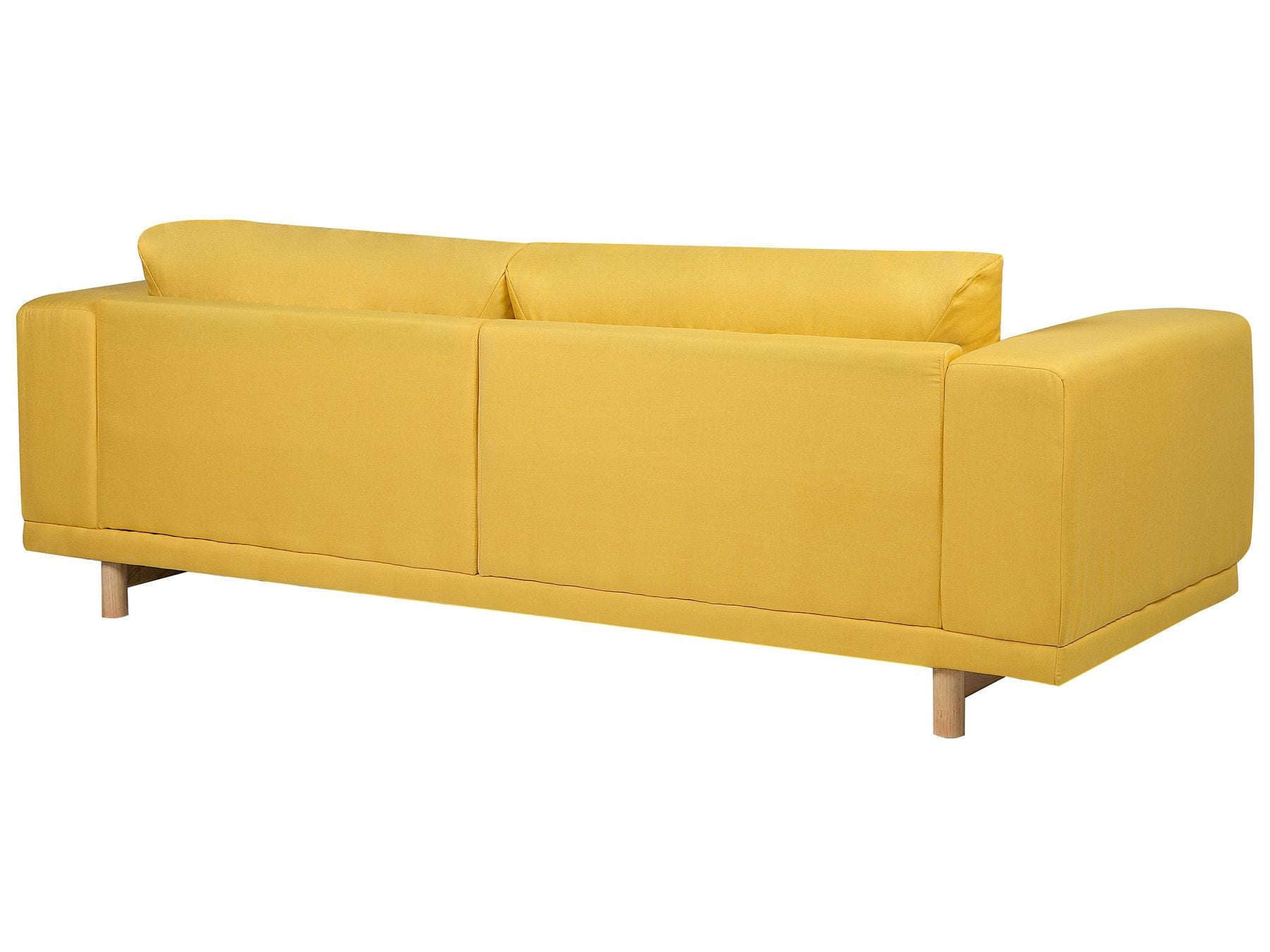 3 Seater Fabric Sofa Yellow NIVALA