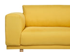 3 Seater Fabric Sofa Yellow NIVALA