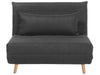 Single Sofa Bed Fabric Dark Grey
