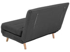 Single Sofa Bed SETTEN Fabric Dark Grey