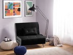Single Sofa Bed FARRIS Fabric Black