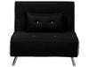 Single Sofa Bed Fabric Black