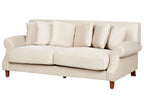 2 Seater Velvet Sofa Off-White EIKE