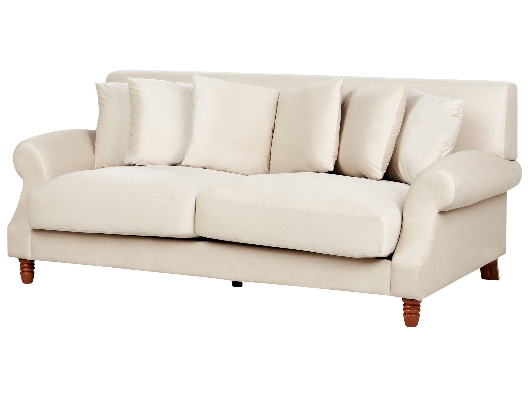 2 Seater Velvet Sofa Off-White EIKE