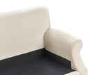 2 Seater Velvet Sofa Off-White EIKE