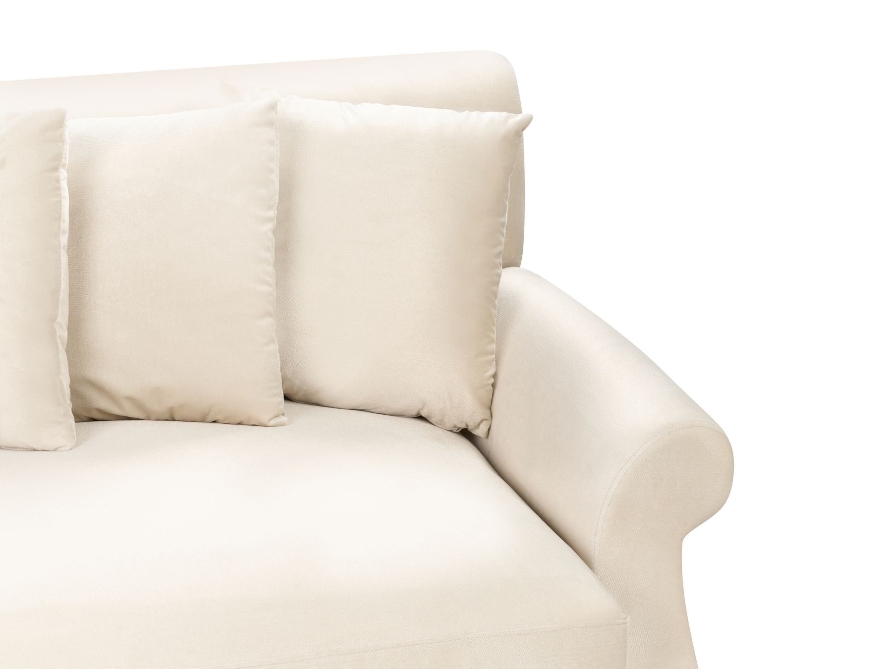 2 Seater Velvet Sofa Off-White EIKE