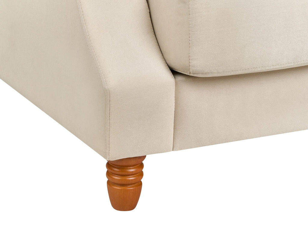 2 Seater Velvet Sofa Off-White EIKE