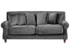 2 Seater Velvet Sofa Grey