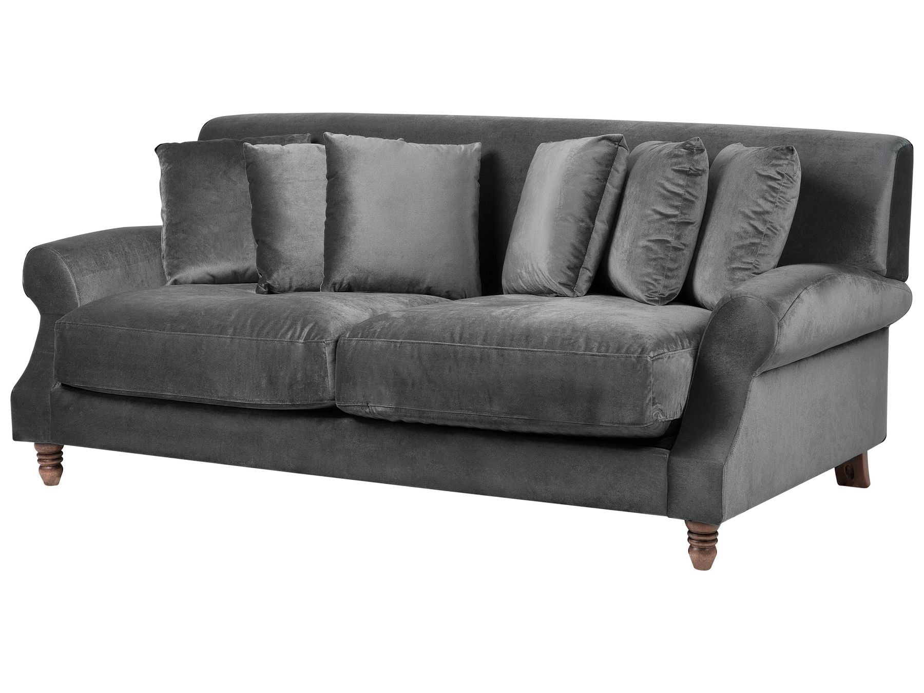 2 Seater Velvet Sofa Grey EIKE