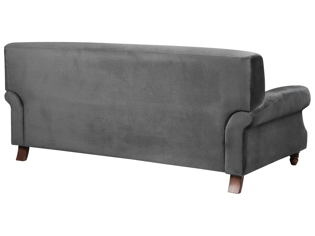 2 Seater Velvet Sofa Grey EIKE