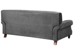 2 Seater Velvet Sofa Grey EIKE