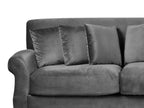 2 Seater Velvet Sofa Grey EIKE