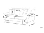 2 Seater Velvet Sofa Grey EIKE