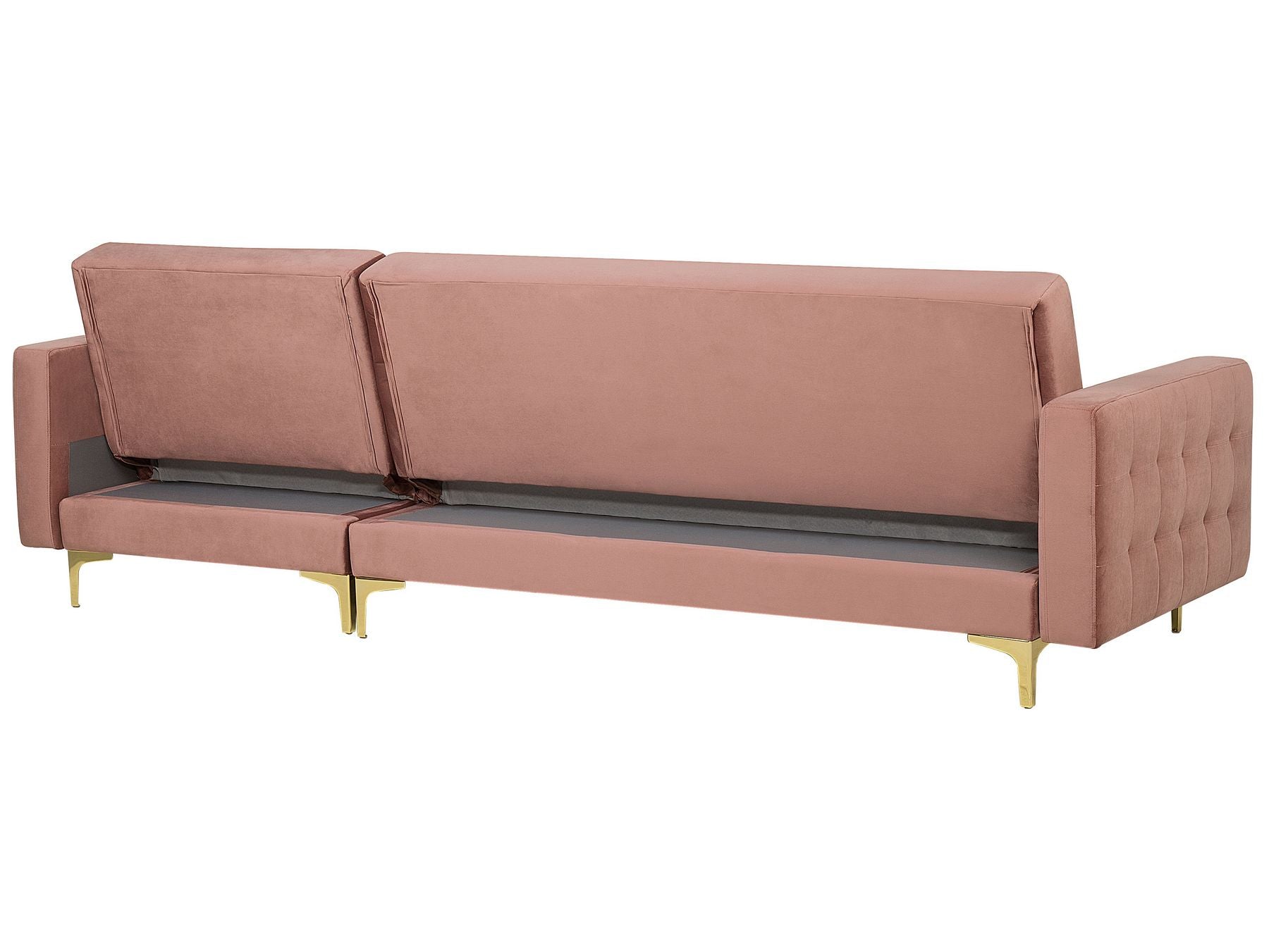Modular Corner Sofa Bed ABERDEEN Velvet Pink 4 Seater Left Hand