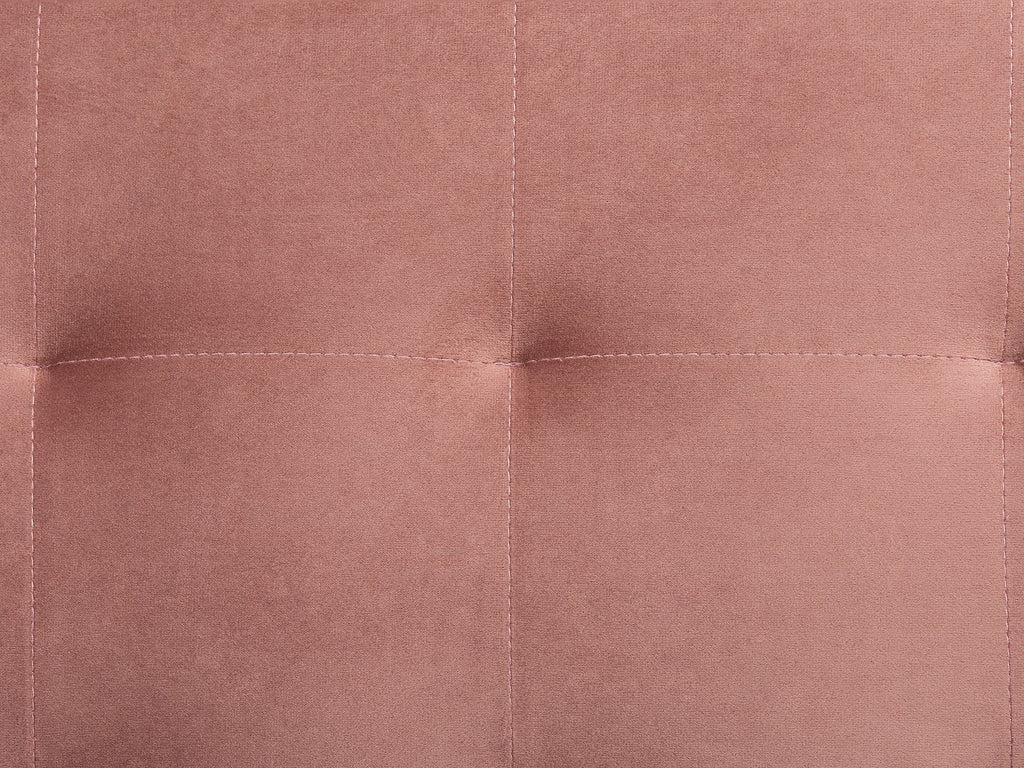Modular U-Shape Sofa Bed ABERDEEN Velvet Pink with Ottoman 5 Seater
