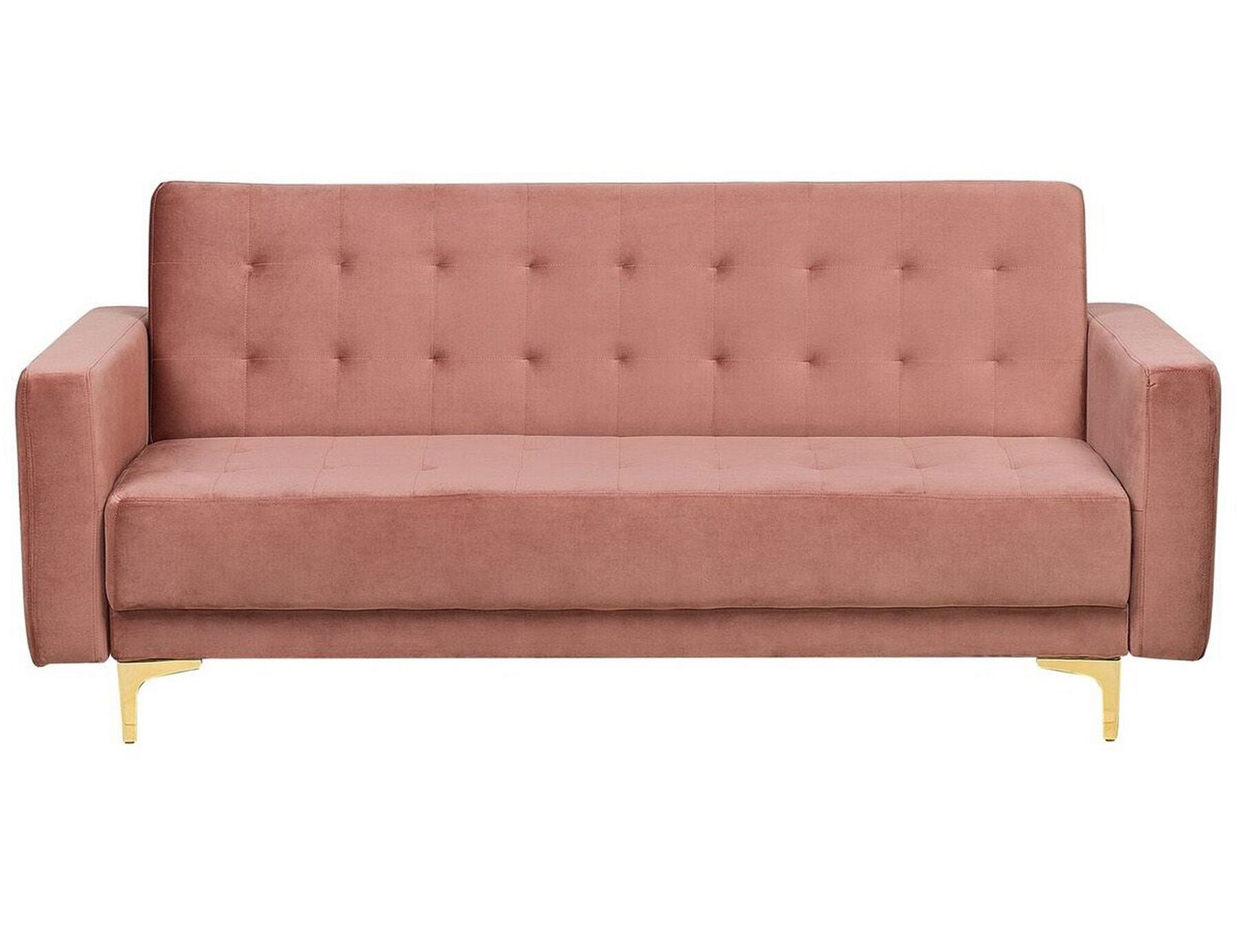 Sofa Bed ABERDEEN Velvet Pink 3 Seater