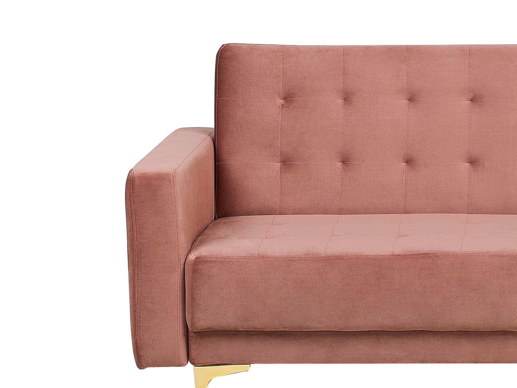 Sofa Bed ABERDEEN Velvet Pink 3 Seater