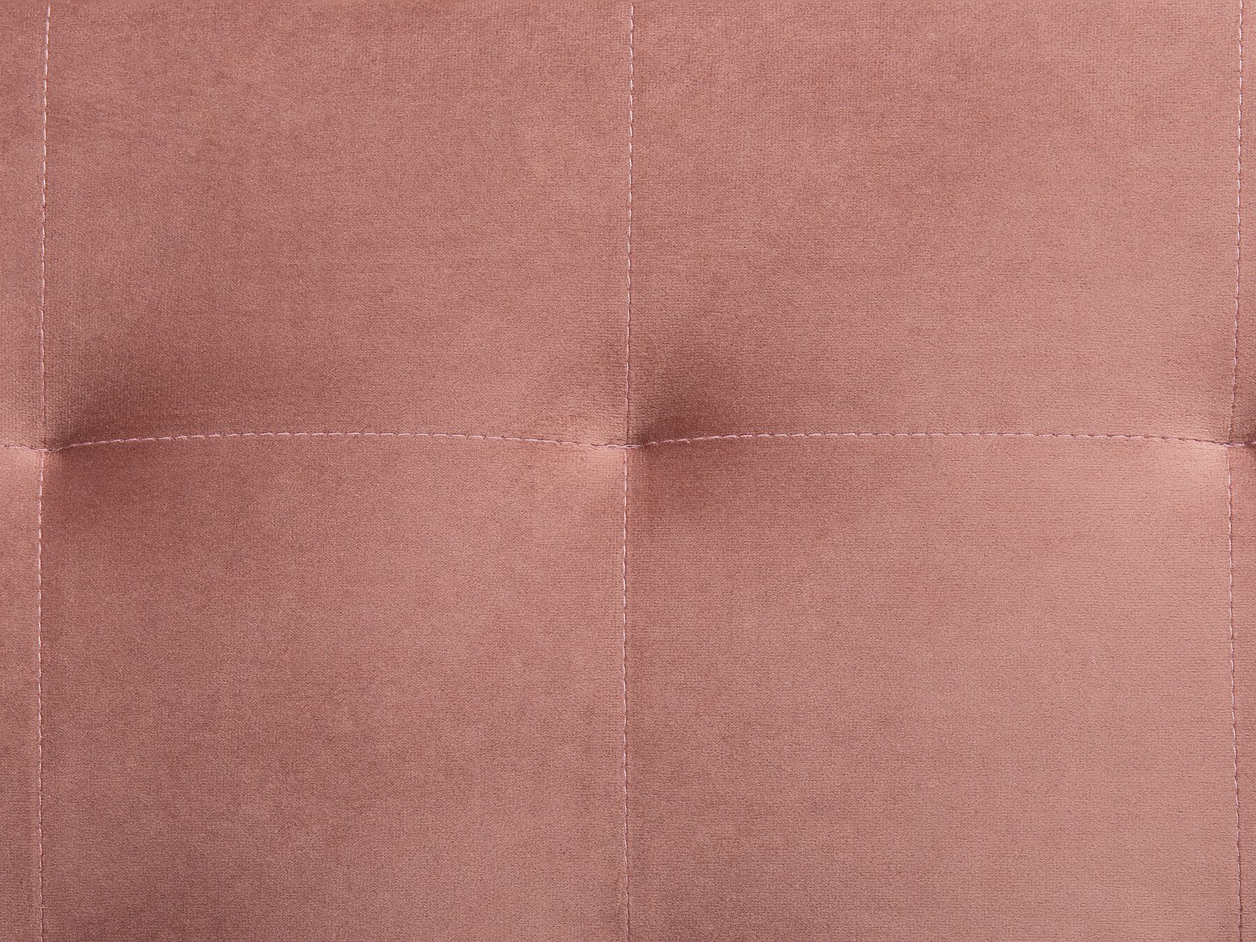 Sofa Bed ABERDEEN Velvet Pink 3 Seater