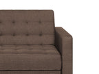 Modular Corner Sofa Bed ABERDEEN Fabric Dark Brown with Ottoman 4 Seater Right Hand