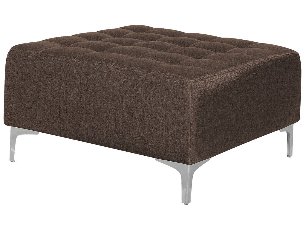 Modular Corner Sofa Bed ABERDEEN Fabric Dark Brown with Ottoman 4 Seater Right Hand