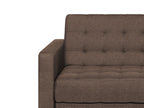 Modular Corner Sofa Bed ABERDEEN Fabric Dark Brown 4 Seater Left Hand