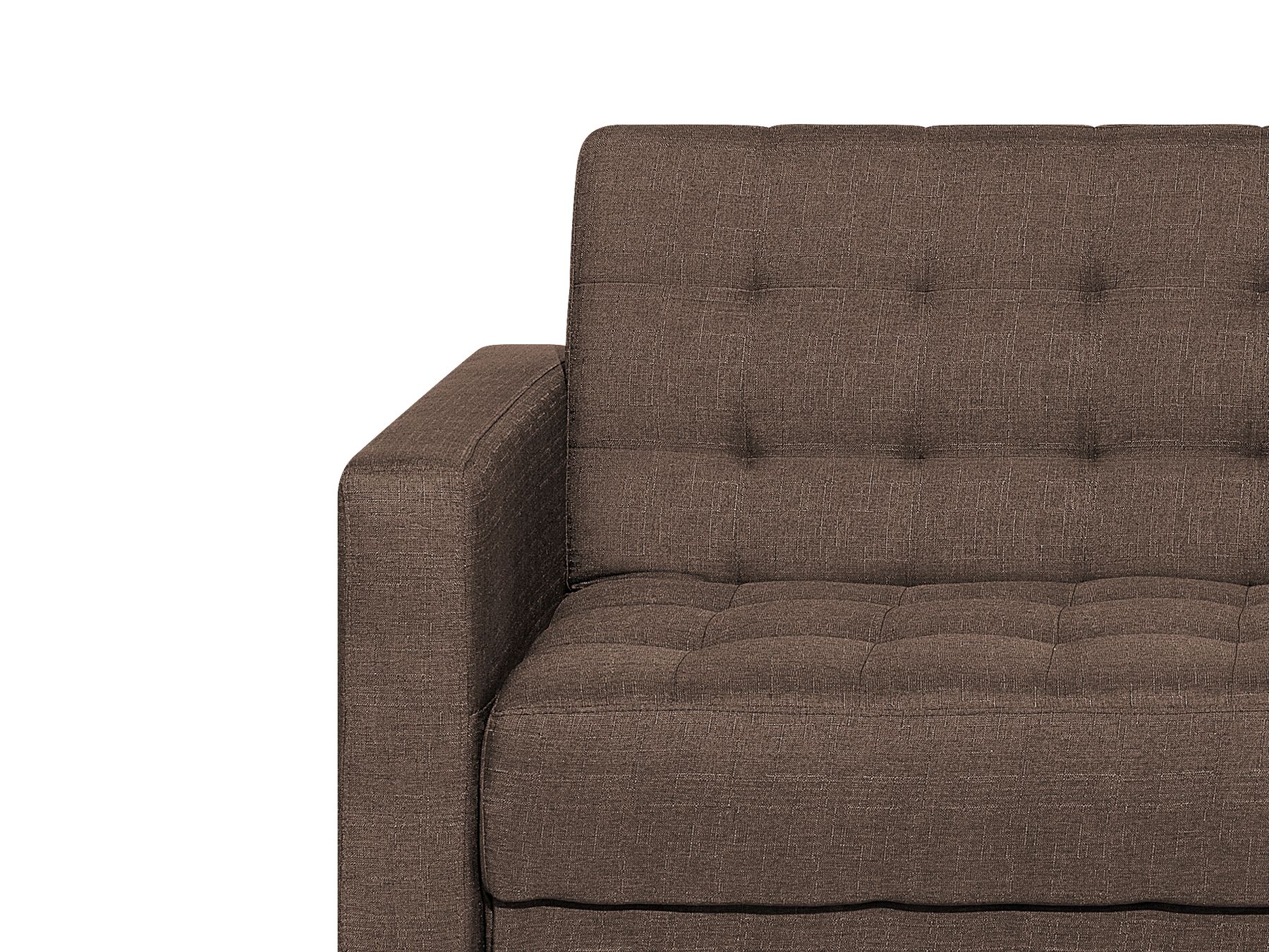 Modular Corner Sofa Bed ABERDEEN Fabric Dark Brown 4 Seater Left Hand