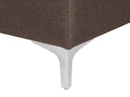 Modular Corner Sofa Bed ABERDEEN Fabric Dark Brown 4 Seater Left Hand