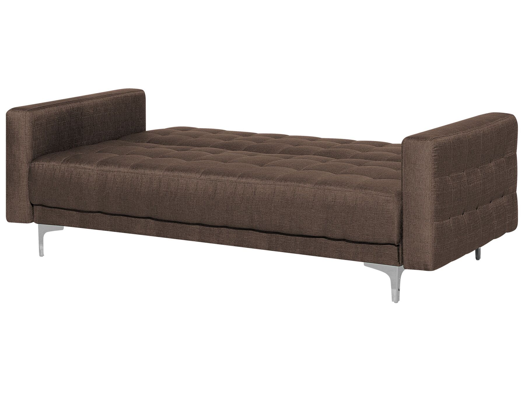 Sofa Bed ABERDEEN Fabric Dark Brown 3 Seater