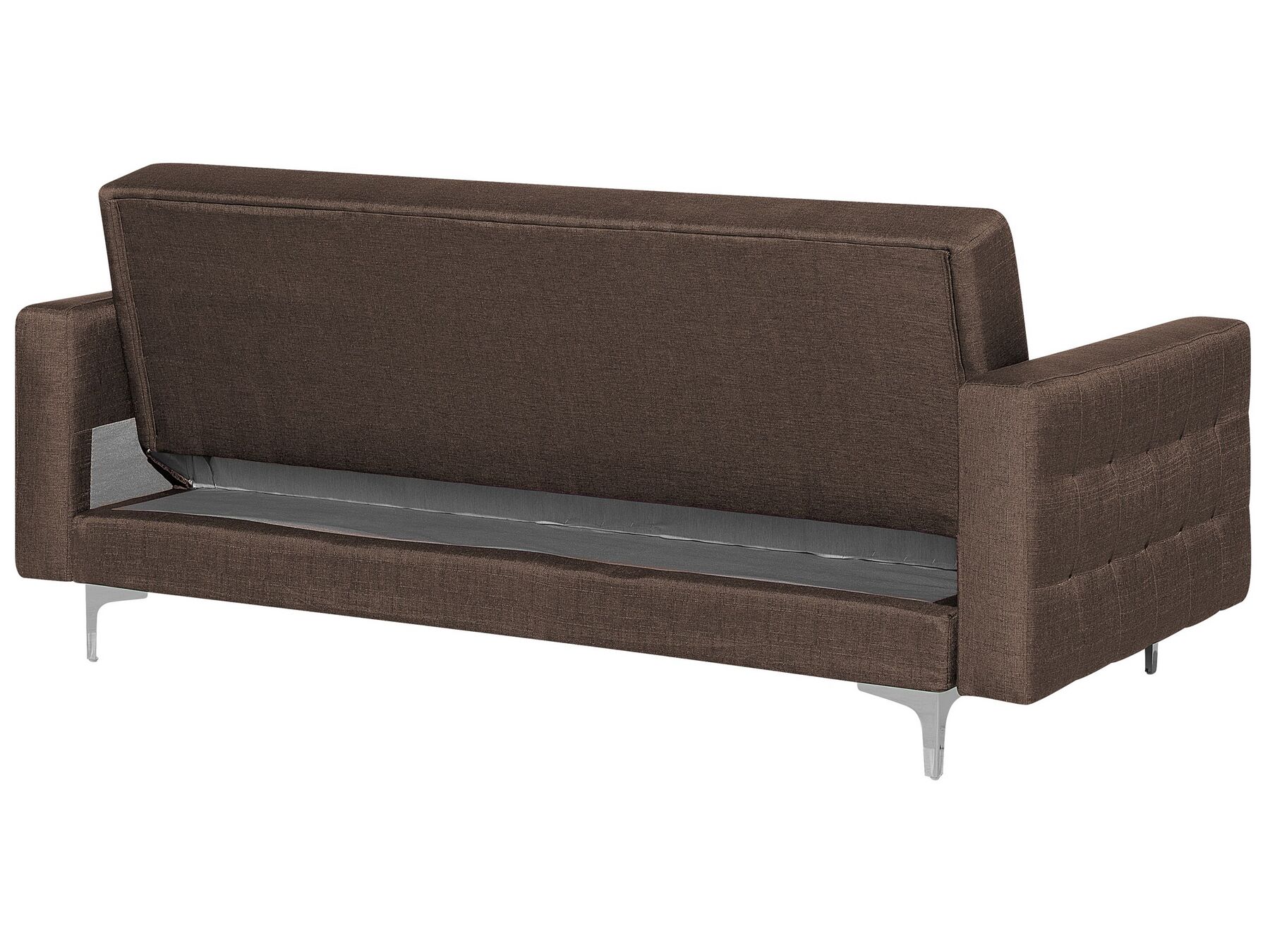 Sofa Bed ABERDEEN Fabric Dark Brown 3 Seater
