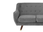 2 Seater Velvet Sofa Grey BODO
