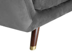 2 Seater Velvet Sofa Grey BODO