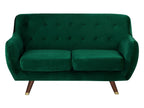 2 Seater Velvet Sofa Emerald Green BODO