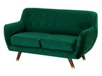 2 Seater Velvet Sofa Emerald Green BODO