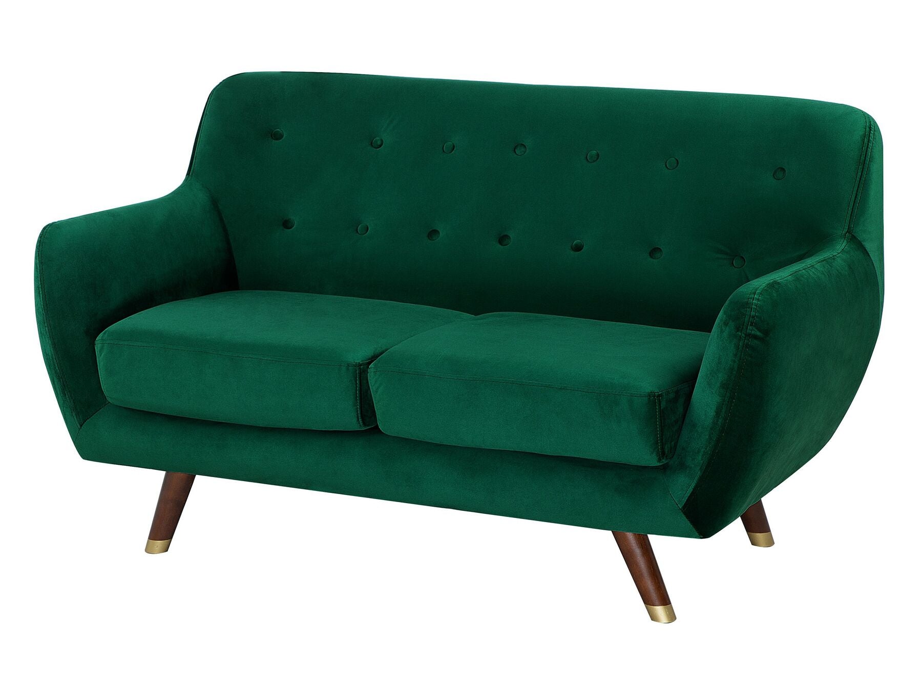 2 Seater Velvet Sofa Emerald Green BODO