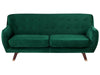 3 Seater Velvet Sofa Emerald Green