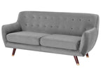 3 Seater Velvet Sofa Grey BODO