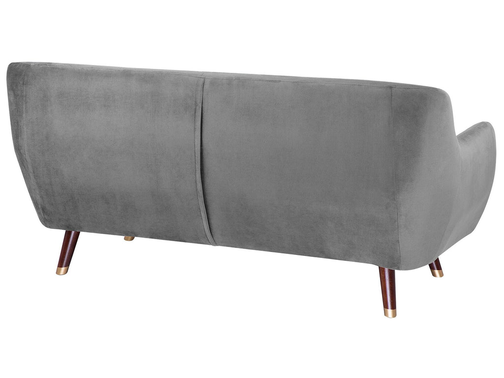 3 Seater Velvet Sofa Grey BODO