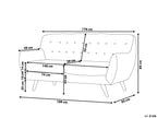 3 Seater Velvet Sofa Grey BODO