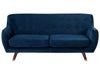 3 Seater Velvet Sofa Navy Blue