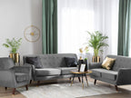 2 Seater Velvet Sofa Grey BODO