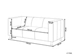 3 Seater Faux Leather Sofa White FLORO