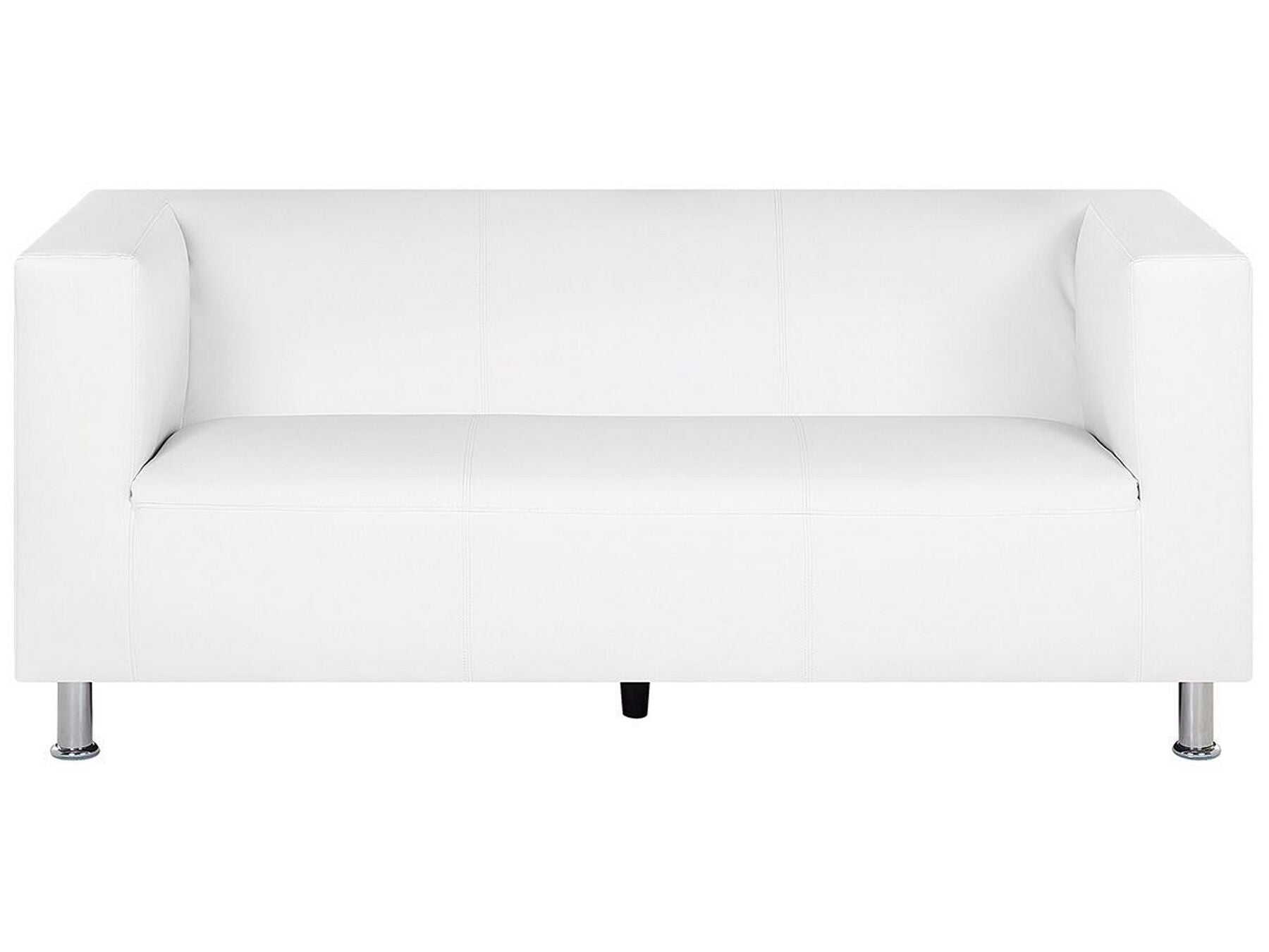 3 Seater Faux Leather Sofa White FLORO