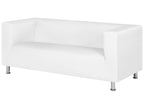3 Seater Faux Leather Sofa White FLORO
