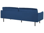 3 Seater Velvet Sofa Navy Blue VINTERBRO