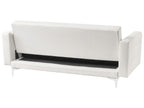 Sofa Bed ABERDEEN Faux Leather White 3 Seater