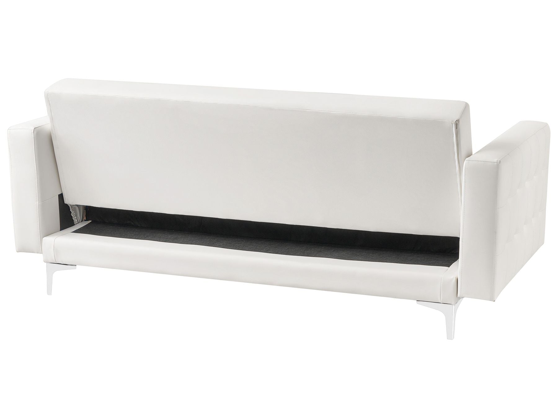 Sofa Bed ABERDEEN Faux Leather White 3 Seater