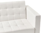 Sofa Bed ABERDEEN Faux Leather White 3 Seater