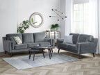2 Seater Velvet Sofa Grey LOKKA
