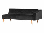 Corner Sofa Bed VADSO Velvet Black 4 Seater Right Hand