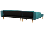 Corner Sofa Bed VADSO Velvet Emerald Green 4 Seater Right Hand